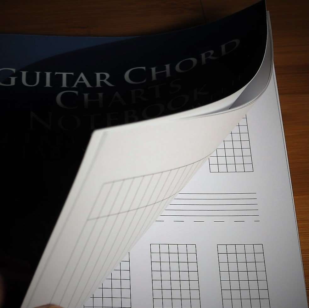 Guitar Chord Charts Notebook Picture